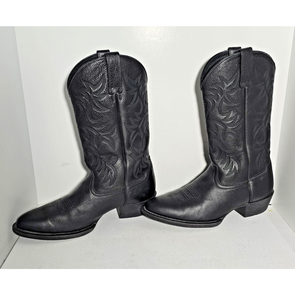 Ariat Heritage Men's Western R-Toe Black Leather Cowboy Boots Size 12 D - Picture 5 of 13